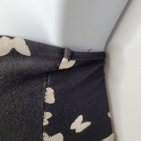 Y2K dress black butterfly print halter mini with cinched‎ front M - Picture 6 of 12